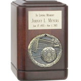 Soccer Ball Wood Keepsake Urn