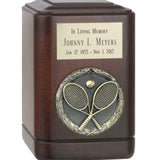 Tennis Racket Wood Keepsake Urn