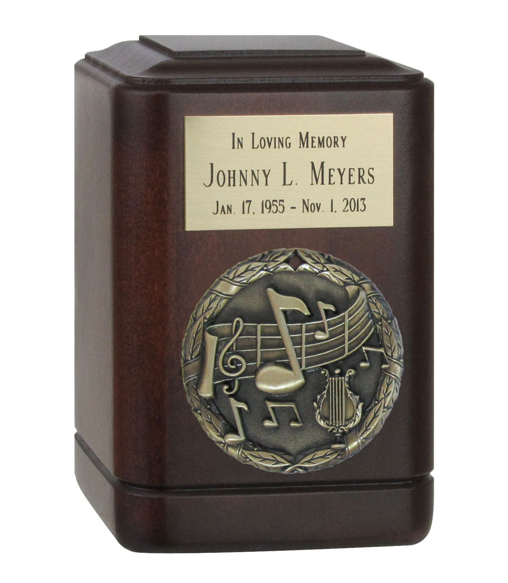 Musicians Wood Keepsake Urn