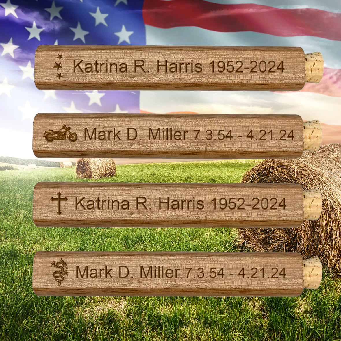 Wood Scattering or Keepsake Ashes Tube - Handmade - Engraving Option