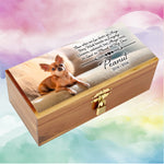 Small Dog or Cat Cedar Locking Full Photo Urn - Free Personalization