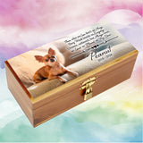Small Dog or Cat Cedar Locking Full Photo Urn - Free Personalization