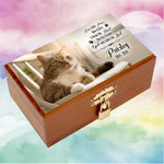 Small Pet or Cat Cedar Locking Full Photo Urn - Free Personalization