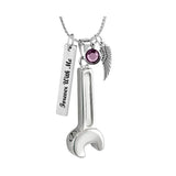 Workshop Wrench Ash Pendant Urn - Love Charms Option