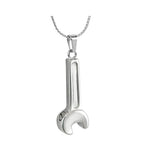 Workshop Wrench Ash Pendant Urn - Love Charms Option