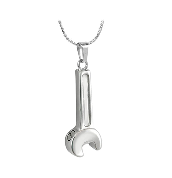 Workshop Wrench Ash Pendant Urn - Love Charms Option