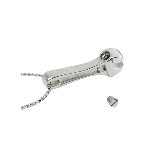 Mechanics Wrench Stainless Ash Urn - Love Charms Option