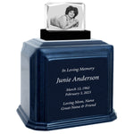 Extra Large Granite urn and 3D photo crystal adult urn