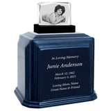 Extra Large Granite urn and 3D photo crystal adult urn
