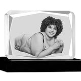 3D Rectangle Crystal Blue Monarch Granite Extra Large Adult Urn