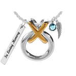 XO Hug & Kiss Ashes Cremation Jewelry Urn - Love Charms® Option