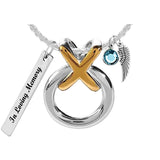 XO Hug & Kiss Ashes Cremation Jewelry Urn - Love Charms® Option