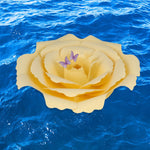 Golden Rose Peaceful Petal® Flower Water Burial Adult Urn - Purple Butterfly Option