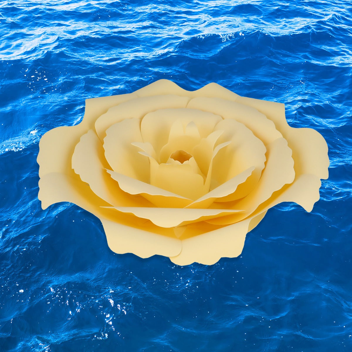 Golden Rose Peaceful Petal® Flower Water Burial Adult Urn - Purple Butterfly Option