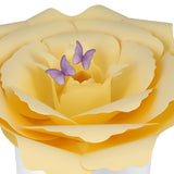 Golden Rose Peaceful Petal® Flower Water Burial Adult Urn - Purple Butterfly Option