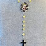 Yellow Large Photo Rosary Necklace Urn