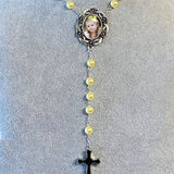 Yellow Large Photo Rosary Necklace Urn
