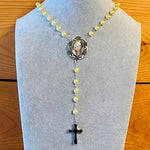 Yellow Large Photo Rosary Necklace Urn
