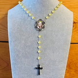 Yellow Large Photo Rosary Necklace Urn