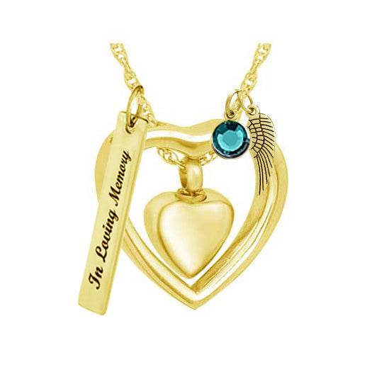 My Double Heart Urn - Love Charms™ Option