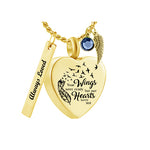 Your Wings Were Ready Gold Ash Urn - Love Charms™ Option