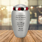 Your Wings Were Ready Pewter Adult Cremation Urn - Tribute Wreath™ - Pro Personalization - Burial Vault Option