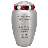 Your Wings Were Ready Pewter Adult Cremation Urn - Tribute Wreath™ - Pro Personalization - Burial Vault Option