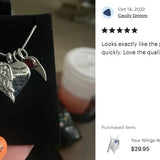 Your Wings Were Ready Winged Heart Ash Urn - Love Charms™ Option