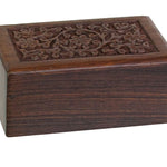 Girl Floral Wood Urn