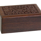 Girl Floral Wood Urn