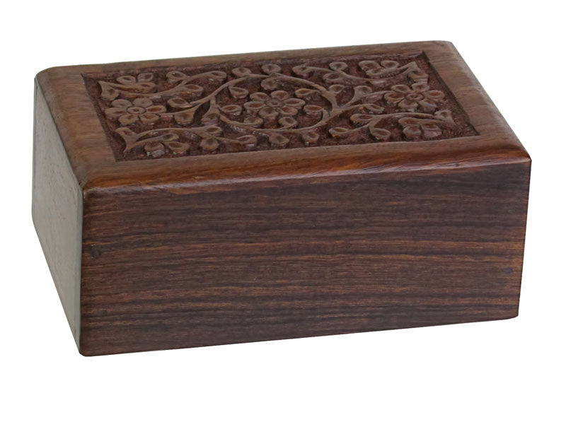 Girl Floral Wood Urn